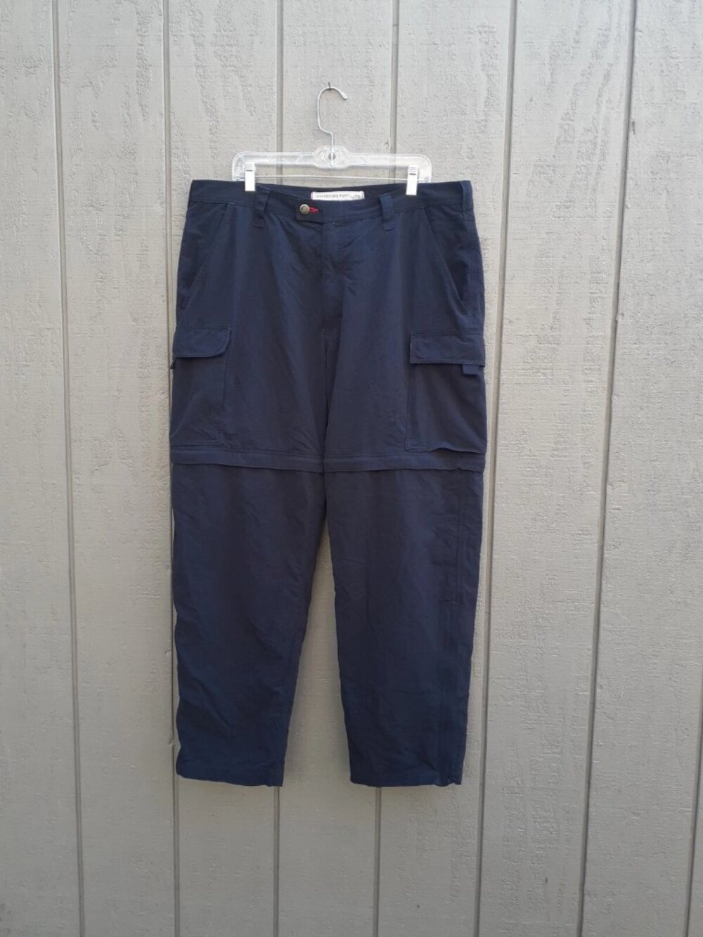 The North Face 40 Convertible Pants Hiking Shorts Cargo Pockets Grey Black 40x31